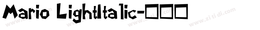 Mario LightItalic字体转换